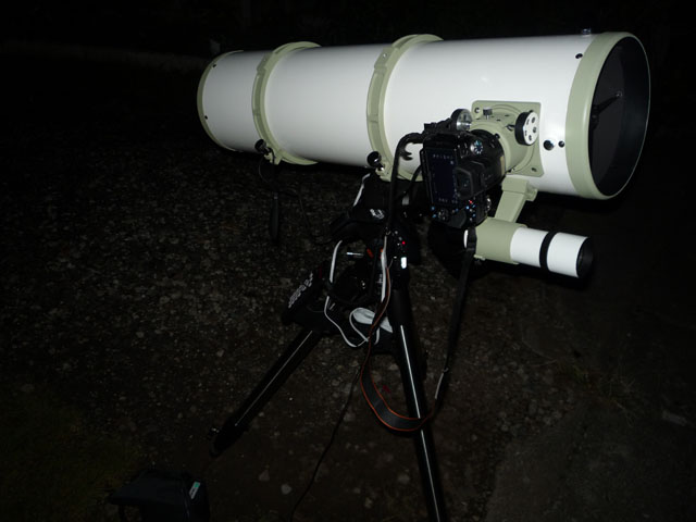 望遠鏡にデジイチ接続